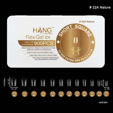 Hang Gel X Tips Box - Square Short (900ct)