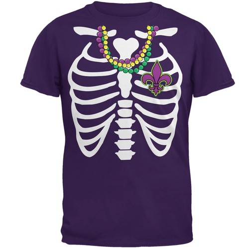 Mardi Gras Skeleton Fleur-de-lis Heart 