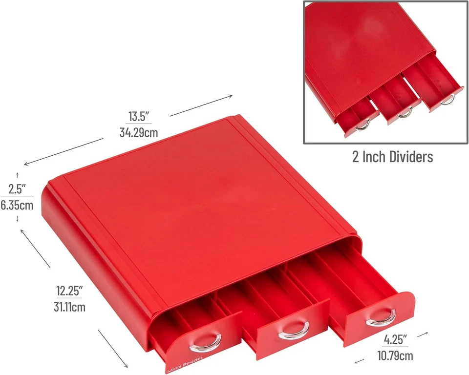 Mind Reader 36 Capacidad K-Cup, Dolce Gusto Soporte para Cápsulas de Café Triple Cajón, Rojo Foto 4 de 4