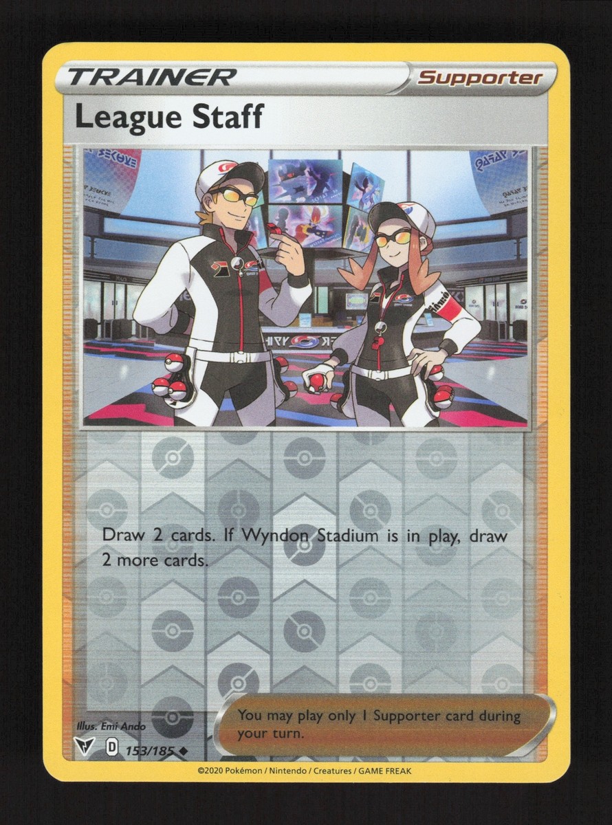 2020 Pokemon Trainer League Staff 153/185 Reverse Holo Uncommon