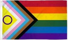 Inclusive Pride 3x5ft Poly Flag LGBTQ Rainbow Inclusivity Queer Pride Month Flag