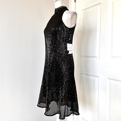 edikted black halter dress Edikted Backless Cowl Neck Mini Dress - Black main image 1