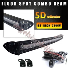 42 Inch Curved LED Light Bar Spot Flood Combo Offroad Work Lamp SUV 4WD Truck 44