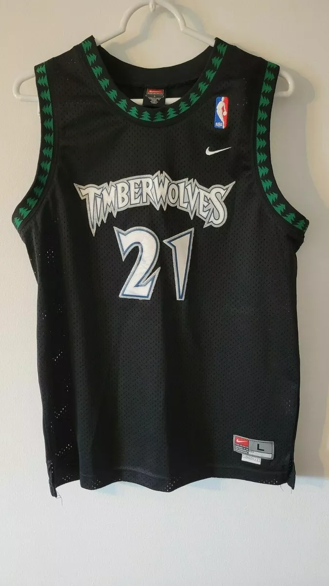 Kevin Garnett Timberwolves Black Jersey, size L. Gently used