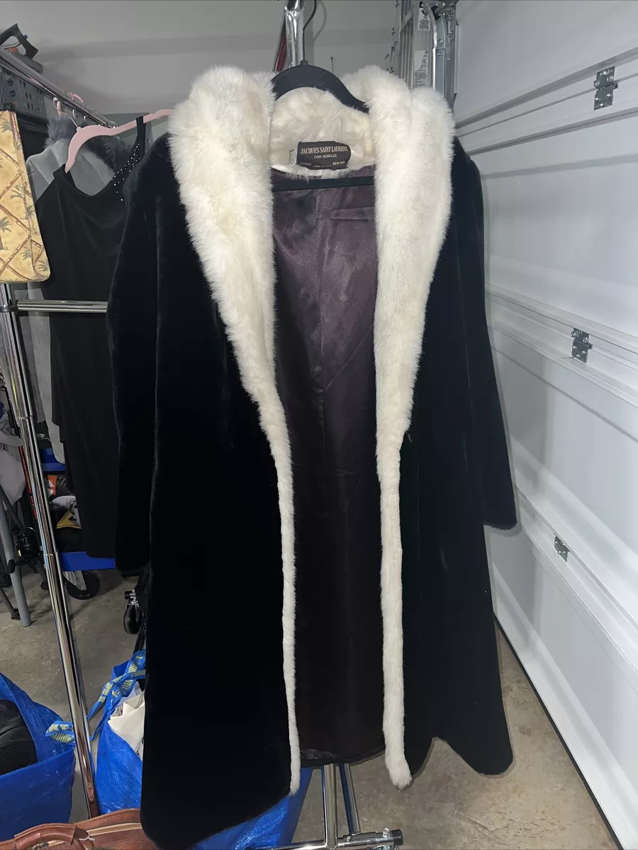 Saint laurent fur coat sales