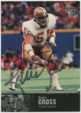 Randy Cross 1997 Upper Deck San Francisco 49ers Auto Signed #93 26367