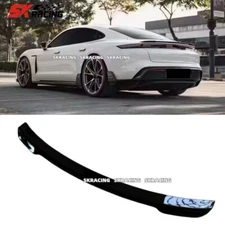 Glossy black Rear Trunk Spoiler Lid Wing Bodykits For Porsche Taycan 2020-2024