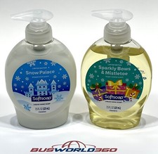 SOFTSOAP Liquid Hand Soap SPARKLY BOWS MISTLETOE SNOW PALACE 7.5oz -LOT 2 -NEW