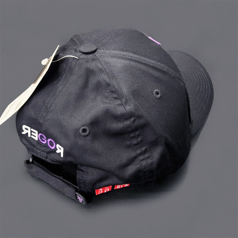 UNIQLO Roger Federer RF Cap Black Purple GO ROGER Hat Limited