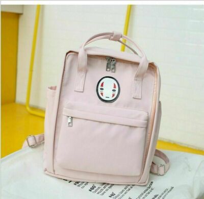 Spirited Away No Face Kawaii Harajuku Pastel Japan Anime School Bag Backpack DE