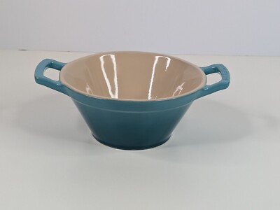 Le Creuset Cassoulet Dual Handle Serving Bowl Aqua Marine Blue
