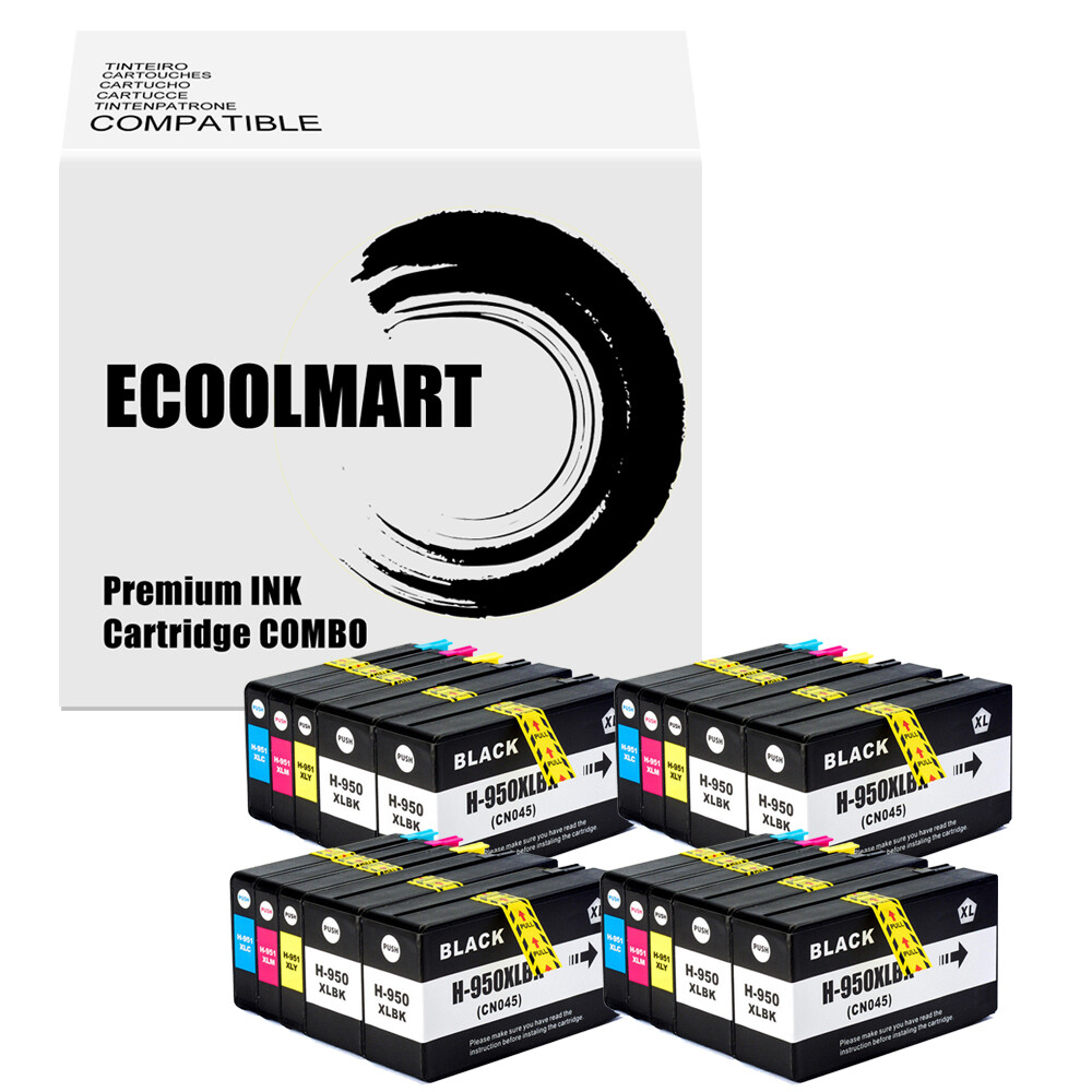 4SET4BK Ink Cartridges replace for HP 950XL 951XL Officejet Pro 8650 276dw 8630