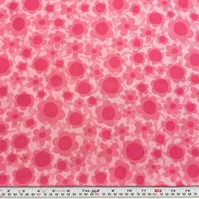 Heidi Grace for Joann Pink Florals on Pink Cotton Fabric by the HALF YARD