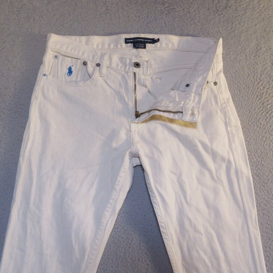 Pantalones de mezclilla deportivos Ralph Lauren 30 para hombre ajustados pierna recta elásticos medidas 32x33 Foto 2 de 4