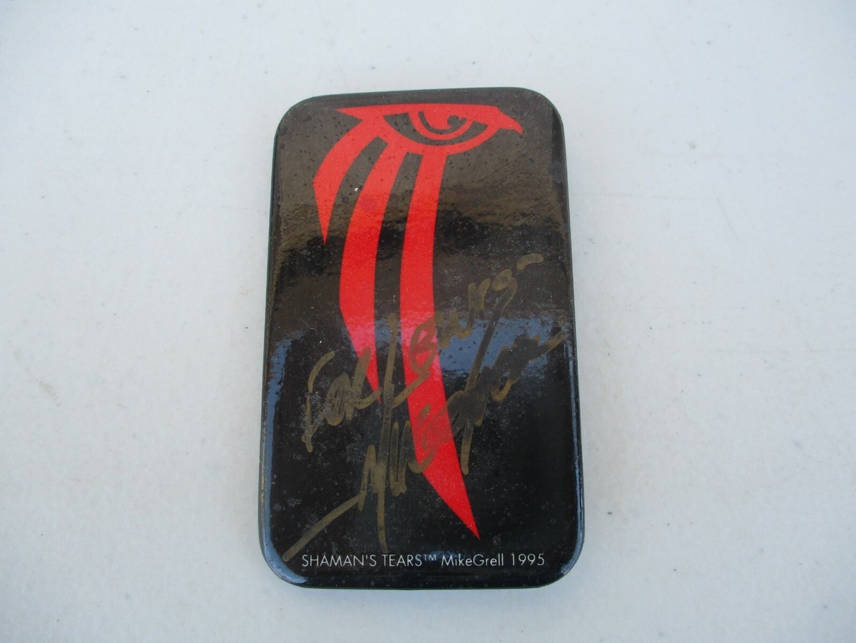 Pinback SHAMAN'S TEARS Mike Grell Signed SDCC 1996 Comic Con Black