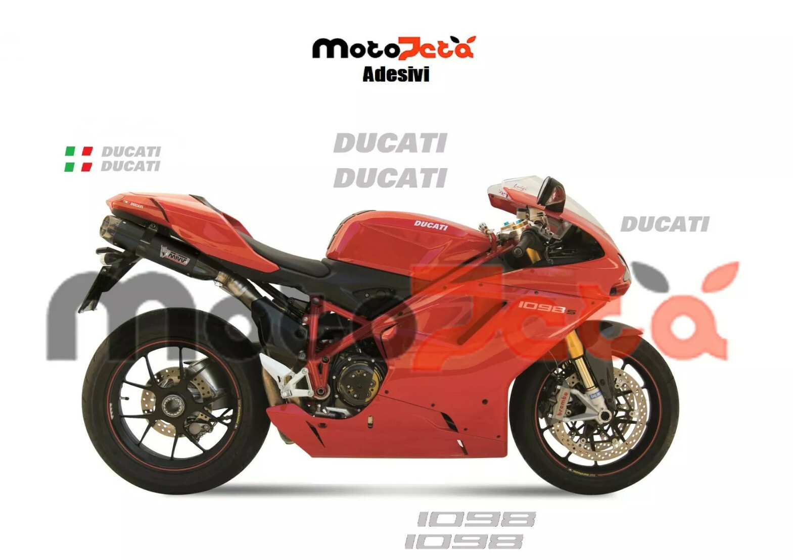 1098 Sticker Stickers Kit Ducati 1098 1098-S | eBay
