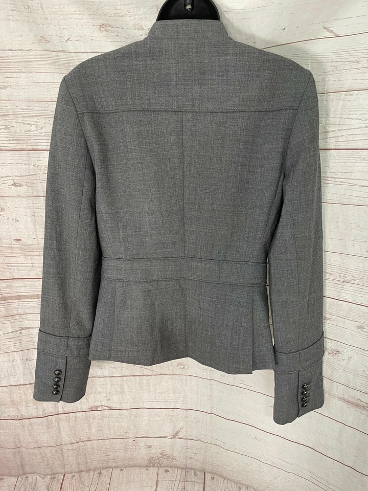 Conjunto de 2 blazer e calças femininas Express Design Studio cor cinza: jaqueta - Imagem 4 de 4