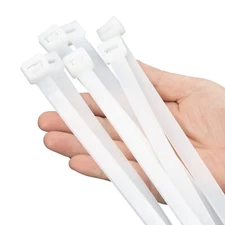 60 inch White Zip Ties Heavy Duty 20 PCS 250 lbs Ultra Strong Plastic Wire Ti...