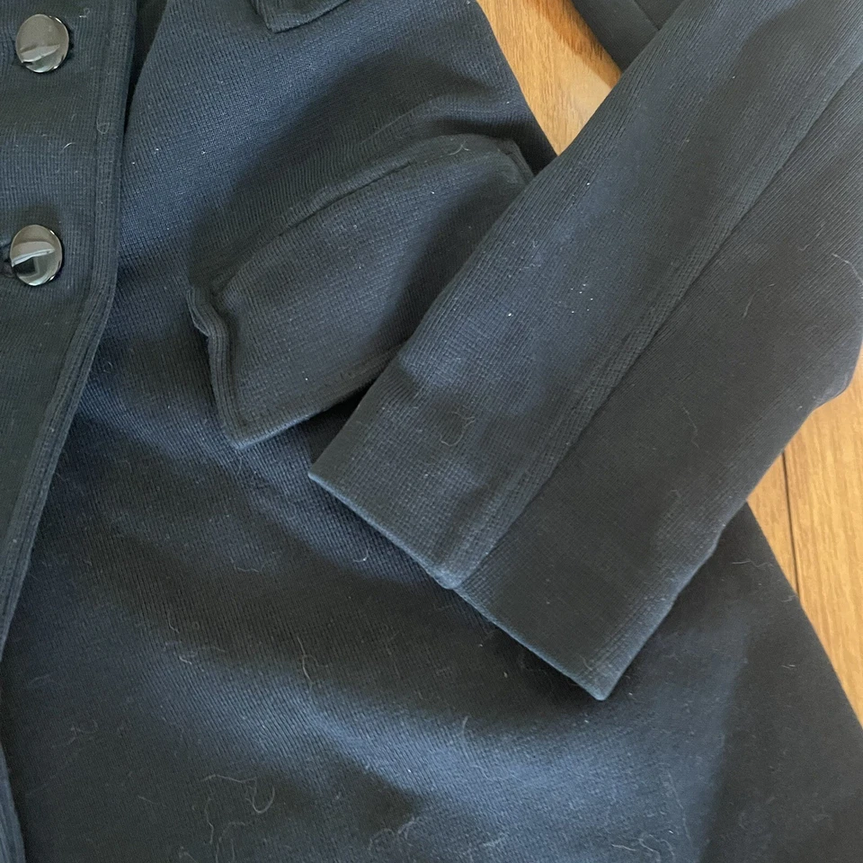 Banana Republic Jacket Women XS Black Pea Coat Blazer Double Breasted Ladies - Image 2 of 4