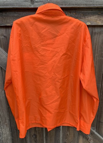 Camisa de nailon vintage SKYR by Scandia Trading Winchester Mass naranja años 70 para hombre XL - Imagen 10 de 24