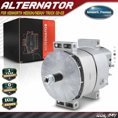 Alternator for Kenworth Medium/Heavy Truck 2002-2003 100 Amp/24 Volt 19011185