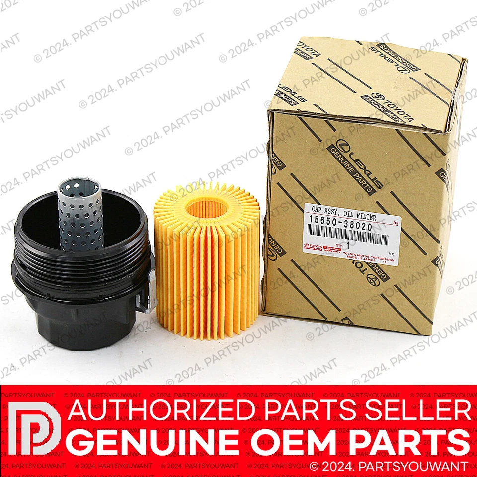 GENUINE Toyota / Lexus New OEM Engine Oil Filter Housing Cap Holder 15650-38020 - Image 2 of 4
