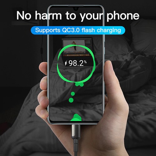 KUULAA 60W Type C to Type C Cable Braided QC3.0 PD Quick Charge Data. 0.5m 1m 2m - Picture 3 of 13