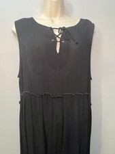 Karen Kane Women's Long High/Low Tank Dress, Black XL EUC