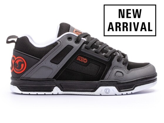 Mens DVS Comanche Skateboarding Shoes NIB Black Charcoal Red Nubuck