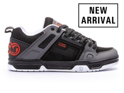 Mens DVS Comanche Skateboarding Shoes NIB Black Charcoal Red Nubuck