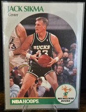 Hoops - 1990 - Jack Sikma - #183 Milwaukee Bucks - Card