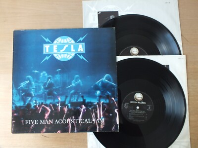 TESLA Five Man Acoustical Jam  1990 German 1st Press  2LPs  ois  Vinyl  vg+