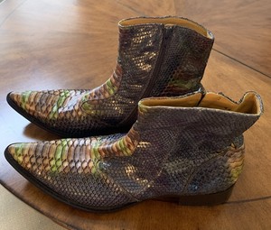 snakeskin booties size 12