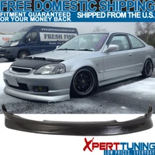 Fits 1999-2000 Honda Civic EK CS Style Front Bumper Lip Spoiler Bodykit - PU