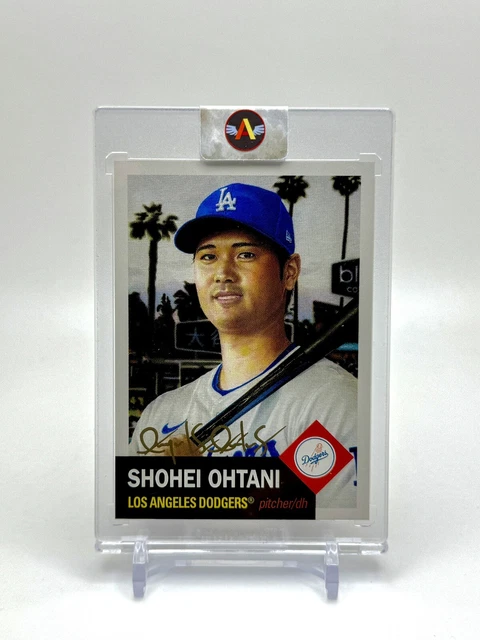 Shohei Ohtani 2024 Topps Living Set #729 Artist Auto Angel S. Aviles GOLD #d /20