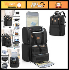 Tattoo Case with 3 Removable Pouches, Portable Storage Bag, Black Organizer