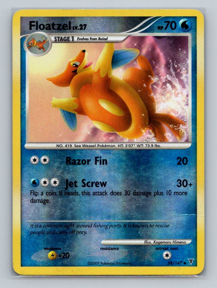 Pokemon Supreme Victors #58 Floatzel Reverse Holo Uncommon