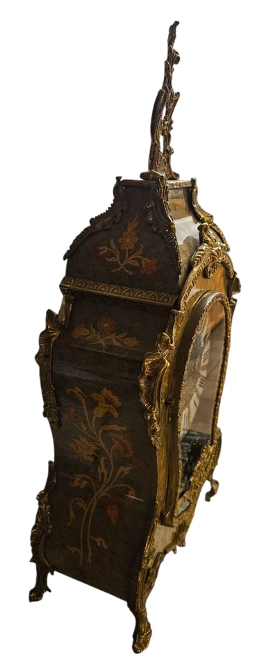 Vintage Franz Hermle Italian 8-Day Mantle Clock with Chimes Rocco style - Image 4 of 4