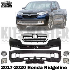 Front Bumper Cover Primed Grille Assembly Kit For 2017-2020 Honda Ridgeline