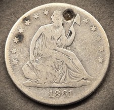 1891 LIBERTY SEATED HALF DOLLAR (DETAILS) ** A GOOD COIN **  (7827)