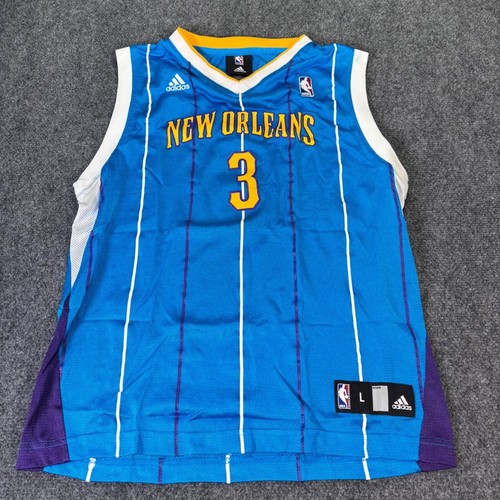Adidas New Orleans Hornets Chris Paul 3 Jersey Youth L Blue NBA Pinstripe Vtg