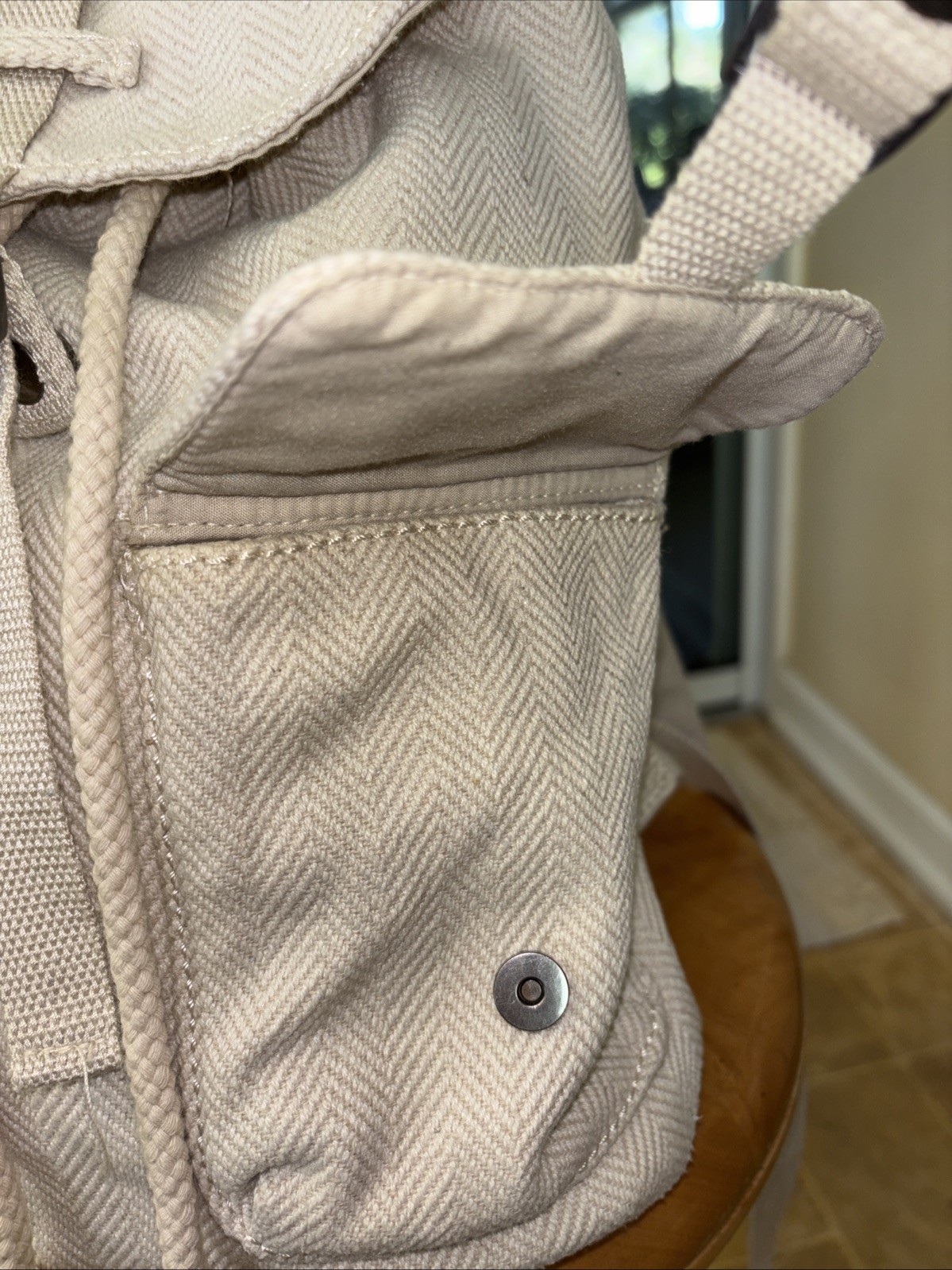 Universal Thread Beige Chevron Design Canvas Back… - image 3