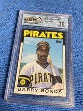 1986 Topps Traded Barry Bonds 11T Rookie Card GEM 10