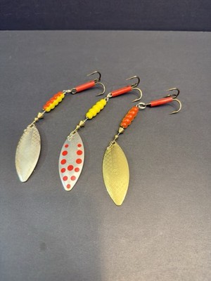 Vintage Mepps Aglia #5 Spinner Lure Lot of 3 Pike Bass Musky