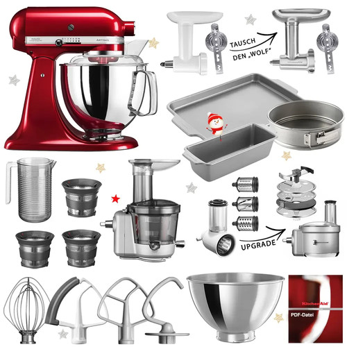 KitchenAid Artisan Küchenmaschine 5KSM175PS Mega-Sparpaket mit