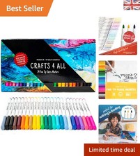 Fluorescent 24 Pack Fabric Markers for Kids - Safe, Versatile & Fun Art Supplies