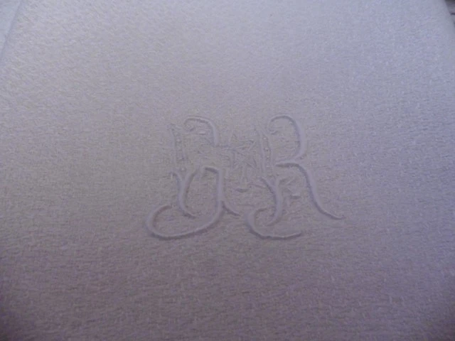 12 ANCIENNES SERVIETTES DE TABLE DAMASSE LIN ECRU"GR"OURLETS JOURS 62X76 CM - Photo 2/4