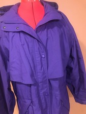 Eddie Bauer Vtg 90s Women's M Anorak Jacket Full Zip Gore-Tex Vented Purple Coat