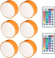 6-Pack Carved Pumpkin Lights with Remote Control Eerie Glow for Halloween J...