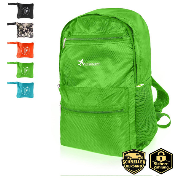 Faltbarer Rucksack Ultraleicht Wasserdicht 15L FüR Damen Herren Wandern Reise-image